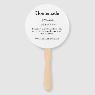 Abanico Brownie casero hecho con amor agregar texto sitio