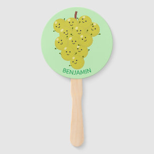 Abanico Buen ilustracion de uvas personalizados