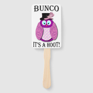 Abanico Búho lindo elegante del juego de los dados de