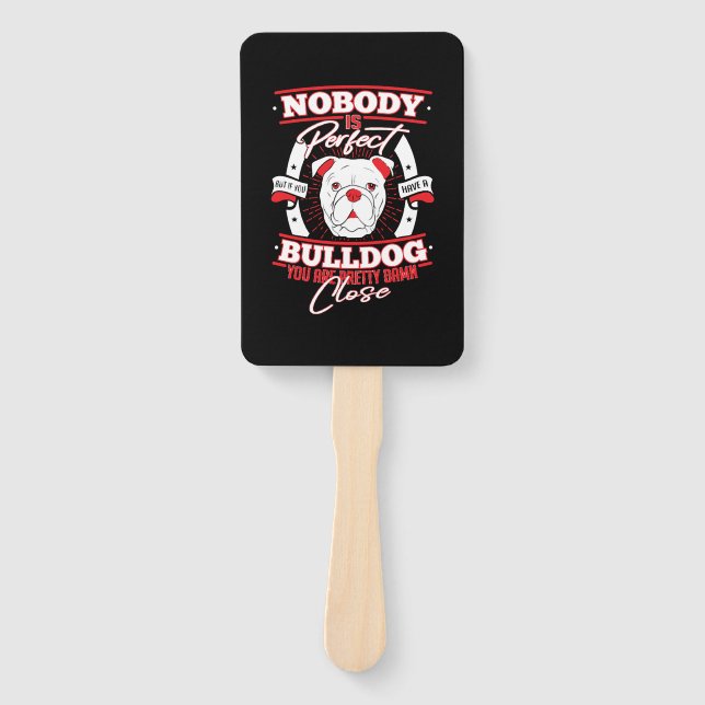 Abanico Bulldog Perfection Dog Love (Anverso)