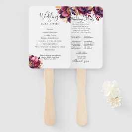 Abanico Burgundy Bliss: Elegante patrón de vino floral en 