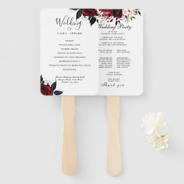 Abanico Burgundy Bliss: Elegante patrón de vino floral en 