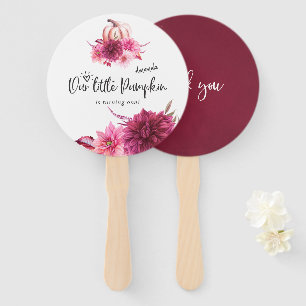 Abanico Burgundy y Otoño Otoñal Calabaza Cumpleaños