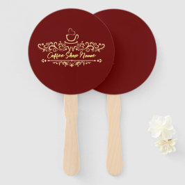 Abanico Cafetería moderna Panadería bienvenida personaliza