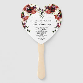 Abanico Caída Marina Floral Terracotta Crema Borgoña Púrpu