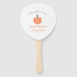 Abanico Calabaza pequeña en camino ducha de bebé gris nara