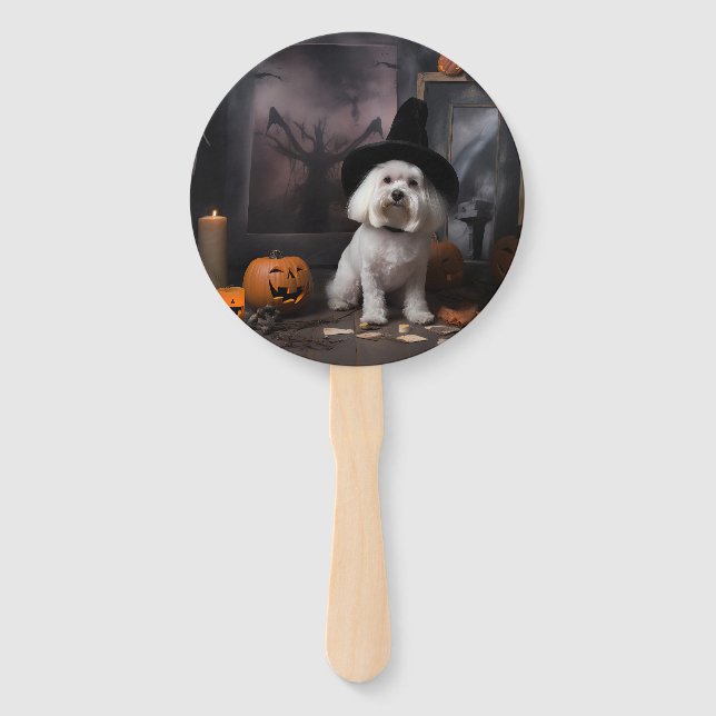Abanico Calabazas Maltesas Halloween Terrorífico (Anverso)