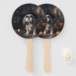 Abanico Calabazas Shih Tzu Halloween Asustadizas
