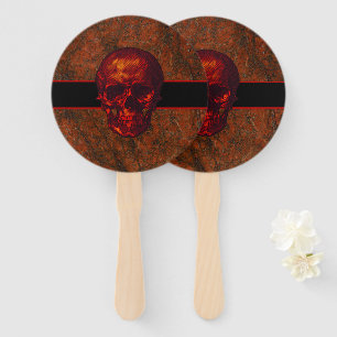 Abanico Calavera negra y roja de Halloween