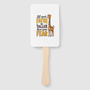 Abanico Camiseta cristiana vintage de jirafa Fear Over Fai