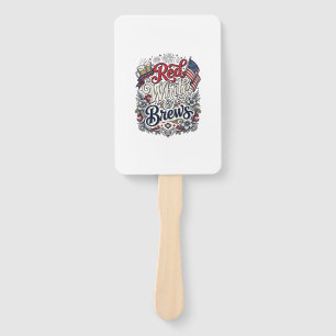 Abanico Camiseta de cerveza patriótica Red White & Brews D
