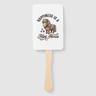 Abanico Camiseta de diseño de caballo miniatura grabado vi