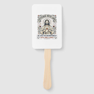 Abanico Camiseta de Jesús cosiendo acolchado gráfico crist