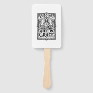 Abanico Camiseta gráfica de Jesús amante del té cristiano
