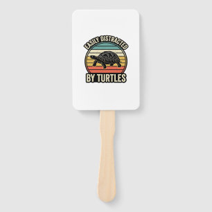 Abanico Camiseta Gráfica Vintage de Tortugas que Distraen