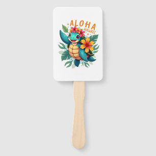 Abanico Camiseta hawaiana Aloha Hawái Tortuga de mar Chica