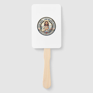 Abanico Camiseta Humor Tareas de Lavandería Jesús Gráfica 