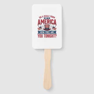Abanico Camiseta Patriótica América Qué Tan Libre Eres Est