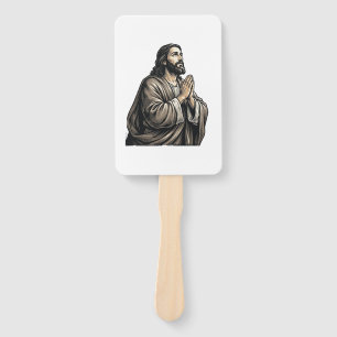Abanico Camiseta religiosa de hombre orando con grabado vi