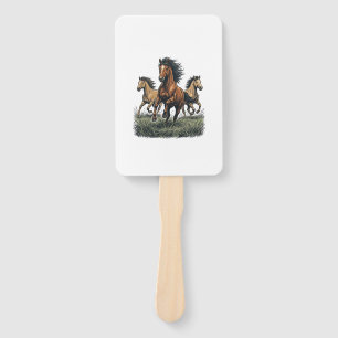 Abanico Camiseta Vectorial Western de Caballos Salvajes Co