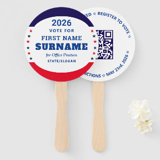 Abanico Campaña del Partido Demócrata QR Personalizado y F