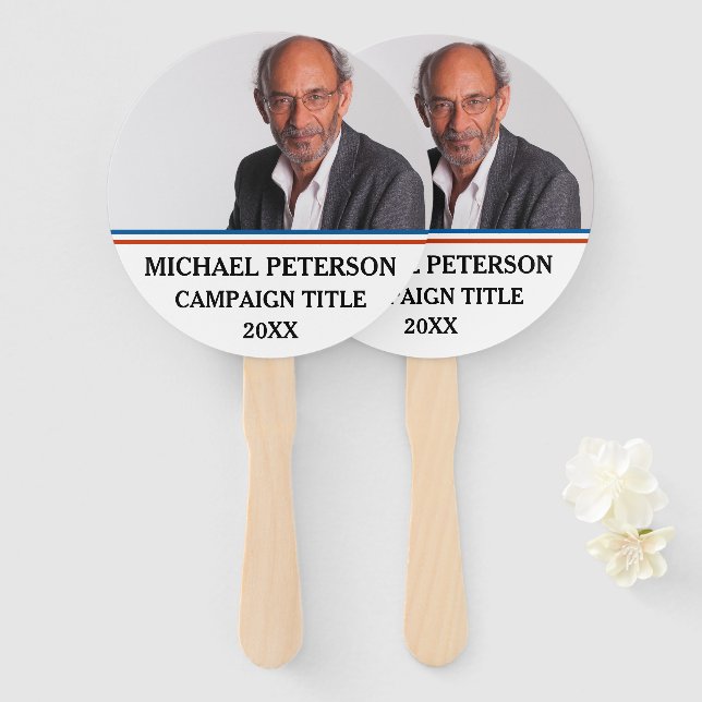 Abanico Campaña electoral política de voto fotográfico per (Anverso y reverso)