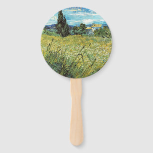 Abanico Campo de trigo verde Vincent van Gogh    