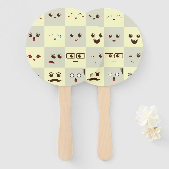 Abanico Cara corta (Anverso y reverso)