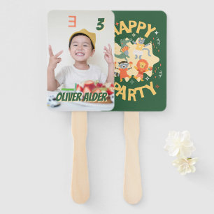 Abanico Caras de fans del Fiesta Feliz Personalizado