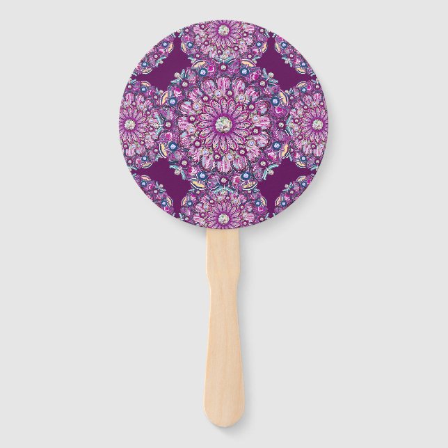 Abanico Cardinal Red Rosace (Reverso)