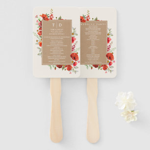 Abanico Cardstock de adormidera de flores silvestres