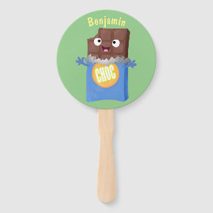 Abanico Caricatura de dibujos animados de un dulce chocola