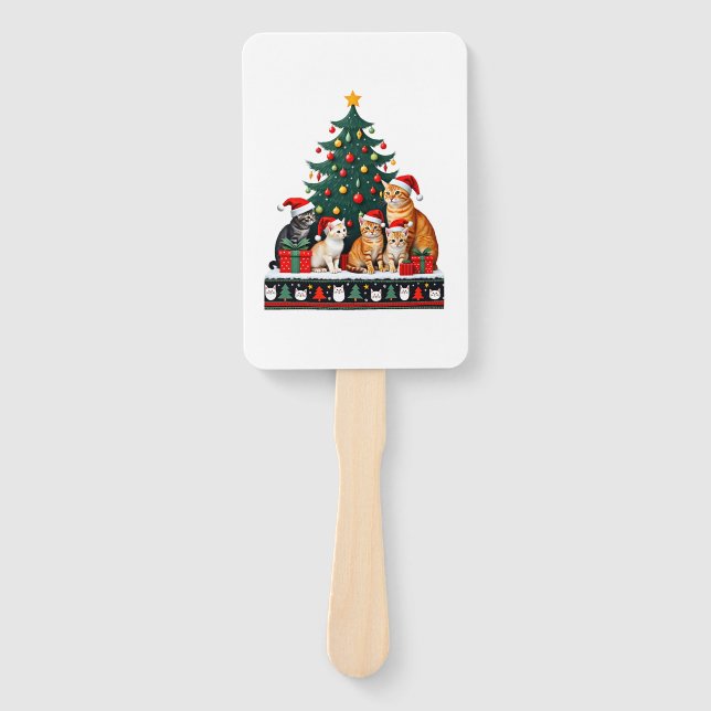 Abanico Cat Christmas Funny Ugly Women Men Merry Gift (5) (Anverso)