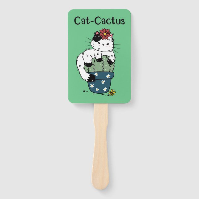 Abanico Cat Y Cactus (Anverso)