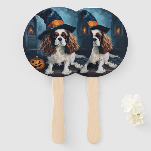 Abanico Cavalier King Pumpkins Halloween Scary (Anverso y reverso)