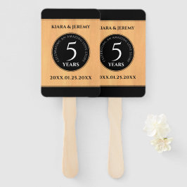 Abanico Celebración del 5° Aniversario del Boda de Madera