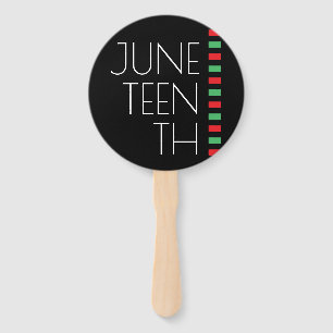 Abanico Celebración verde negro rojo del 11 de junio