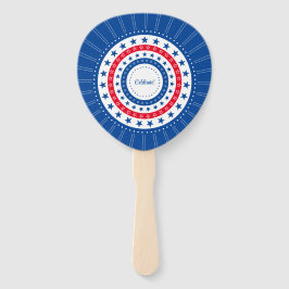Abanico Celebrar las estrellas rojas, blancas y azules
