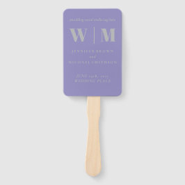 Abanico Celebridad de boda simple plata lavanda minimalist