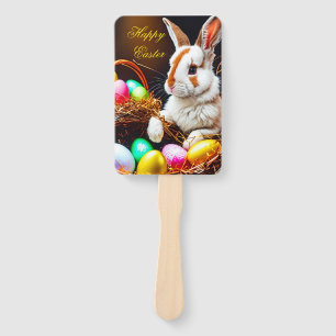 Abanico Cesta de conejo y huevos de Pascua