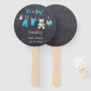 Abanico Chalkboard Es un Baby Shower de tipo boy-cute