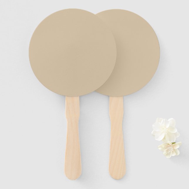 Abanico Champagne Beige  (Anverso y reverso)