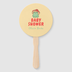 Abanico champiñón con Baby Shower de rana