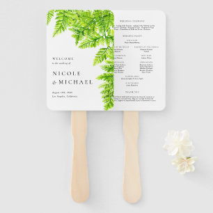 Abanico Chartreuse Green Fern deja Boda de Woodland