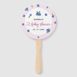Abanico Chica de color dulce de arándano azul Baby Shower