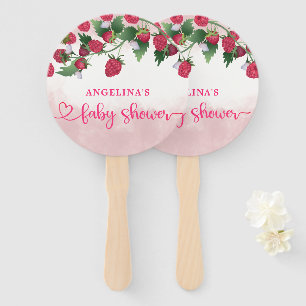 Abanico Chica de color dulce de frambuesa Baby Shower