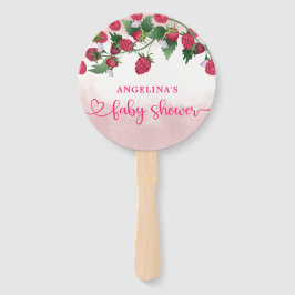 Abanico Chica de color dulce de frambuesa Baby Shower