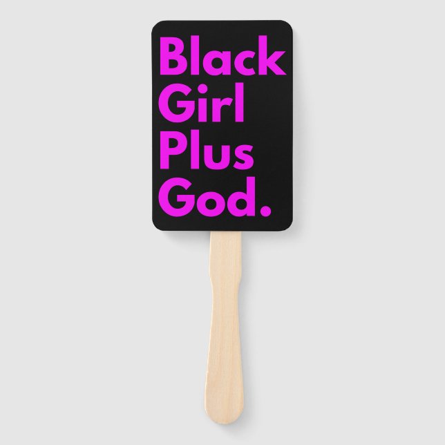 ABANICO CHICA NEGRA MÁS DIOS (Anverso)