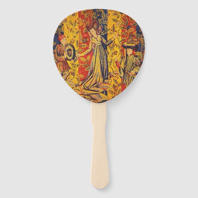 Abanico Chinoiserie italiana de estilo mediterráneo de col (Anverso)