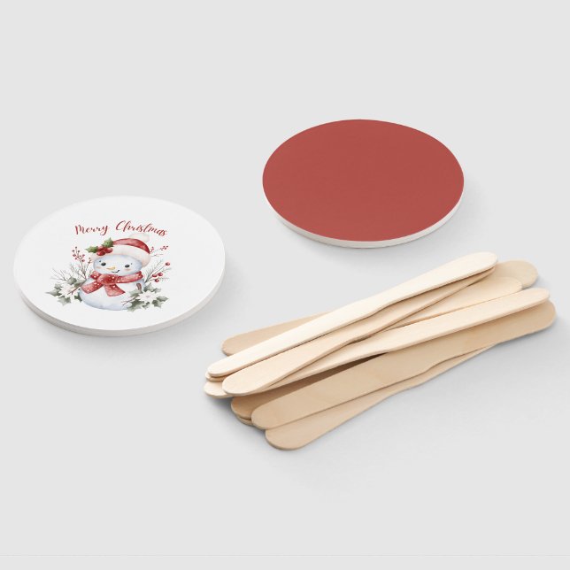 Abanico Christmas Snowman Holiday Set of Fans (No montado)